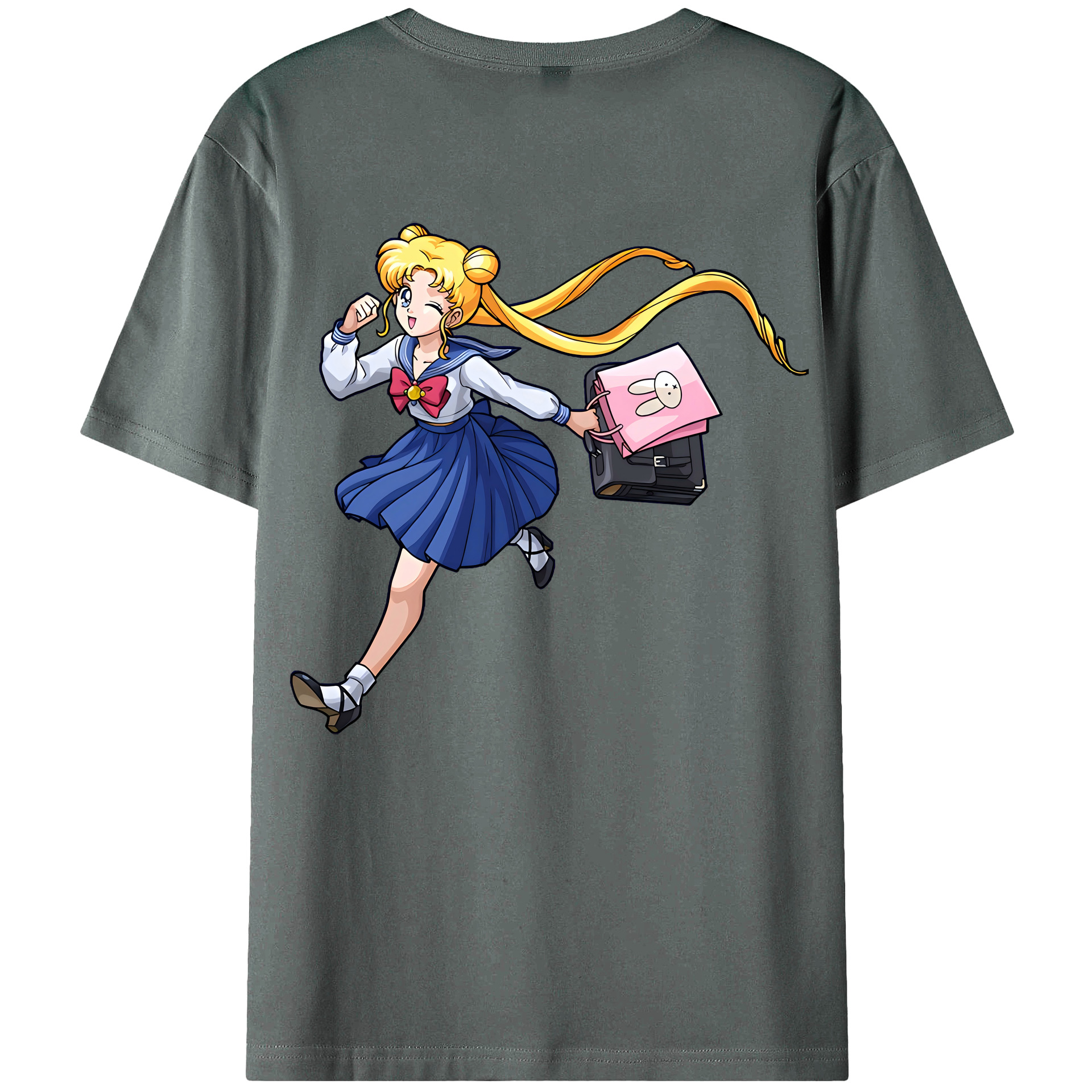 （画像用） 美少女戦士セーラームーン 愛野 美奈子 あいの みなこ Sailor Moon Aino Minako 綿100％ メンズ半袖Tシャツ（バックプリント） 通気性